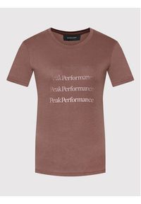 Peak Performance T-Shirt Ground G77286150 Brązowy Regular Fit. Kolor: brązowy. Materiał: bawełna #3