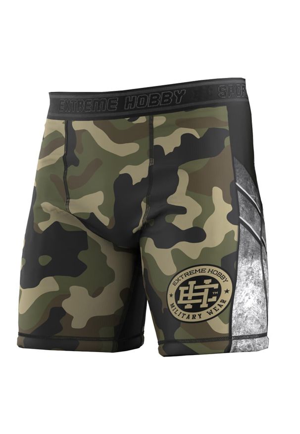 Spodenki Vale Tudo do MMA męskie EXTREME HOBBY MILITARY. Kolor: zielony, brązowy, wielokolorowy. Materiał: elastan, poliester