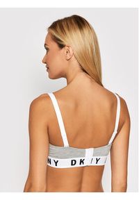 DKNY Biustonosz z fiszbiną DK4521 Szary. Kolor: szary. Materiał: bawełna