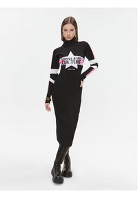 Versace Jeans Couture Sukienka dzianinowa 75HAOM51 Czarny Regular Fit. Kolor: czarny. Materiał: wiskoza #3