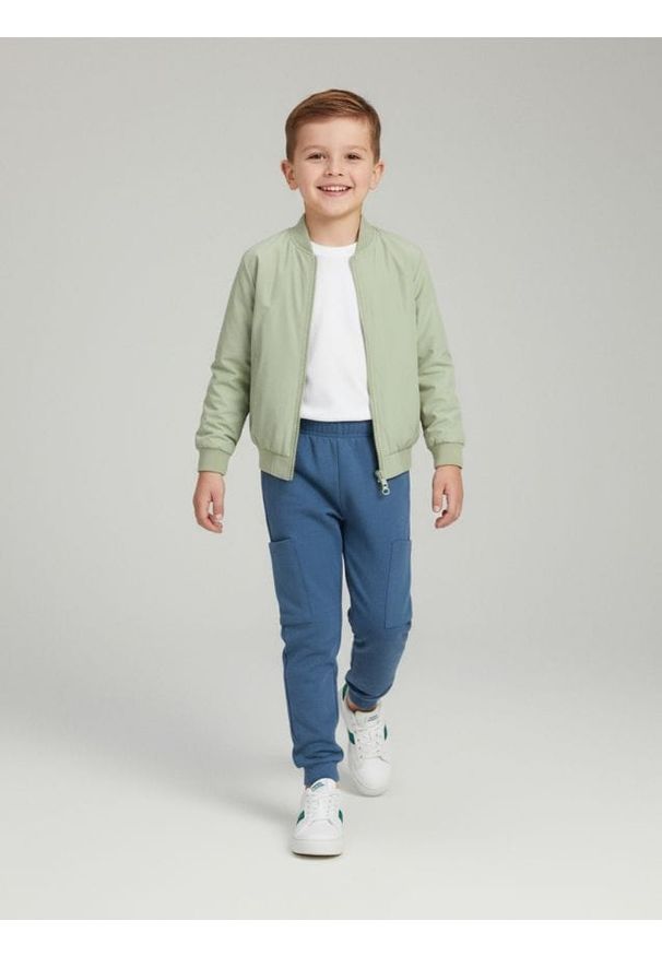 Sinsay - Spodnie dresowe - szary. Kolor: szary. Materiał: dresówka