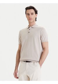Bugatti Polo 7100-75522C Beżowy Regular Fit. Typ kołnierza: polo. Kolor: beżowy. Materiał: bawełna #1