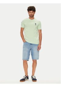 U.S. Polo Assn. T-Shirt MUP3311 Zielony Slim Fit. Typ kołnierza: polo. Kolor: zielony. Materiał: bawełna