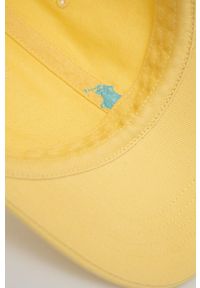 Polo Ralph Lauren Czapka bawełniana 710667709043 kolor żółty gładka. Kolor: żółty. Materiał: bawełna. Wzór: gładki #4
