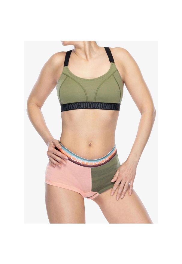 ORTOVOX - Stanik sportowy Ortovox 150 Essential Sports Top. Kolor: zielony