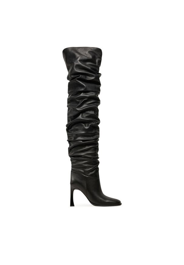 MICHAEL Michael Kors Muszkieterki Kelsea Leather Slouchy Boot 40F4KLHB5L Czarny. Kolor: czarny. Materiał: skóra