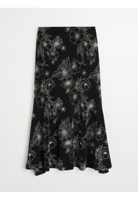 Sinsay - Rozkloszowana spódnica midi w kwiaty - wielobarwny. Wzór: kwiaty #1