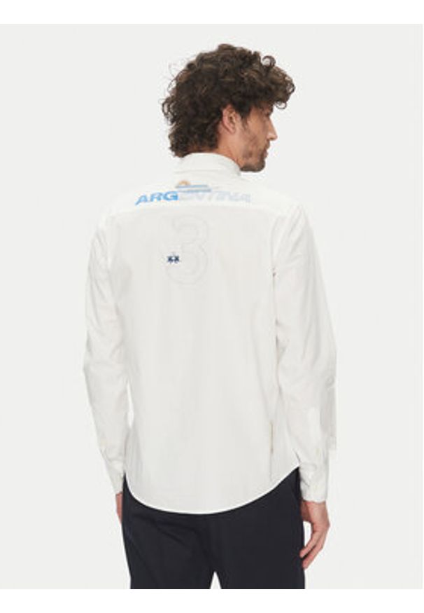 La Martina Koszula Alfred MAC601 PP483 Biały Regular Fit. Kolor: biały. Materiał: bawełna