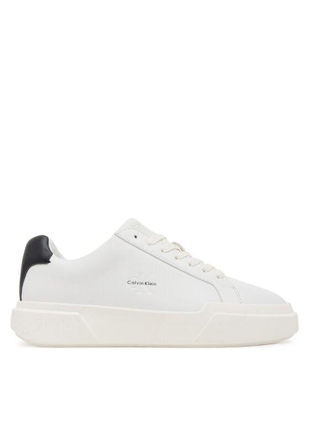 Calvin Klein Sneakersy Chunky Cupsole Laceup Lth Wn YW0YW01947 Biały. Kolor: biały. Materiał: skóra