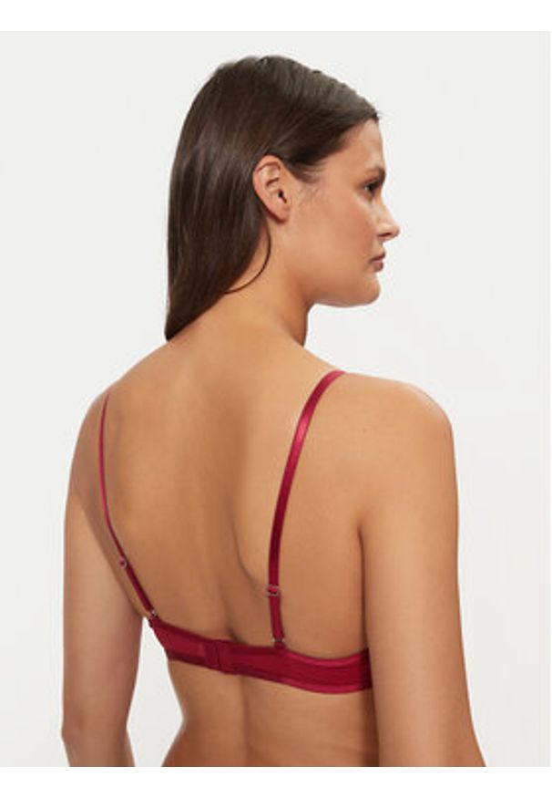 Hunkemöller Biustonosz z fiszbiną 206365 Bordowy. Kolor: czerwony. Materiał: syntetyk