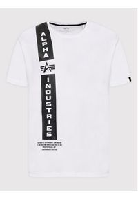 Alpha Industries T-Shirt Defense 198512 Biały Regular Fit. Kolor: biały. Materiał: bawełna