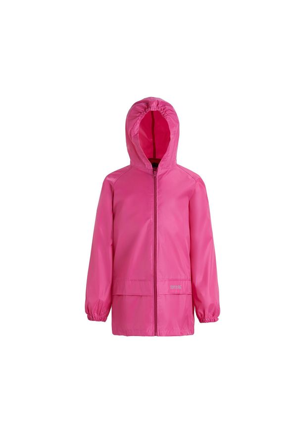 Regatta - Dziecięca Kurtka Przeciwdeszczowa Stormbreak. Kolor: różowy, wielokolorowy, pomarańczowy. Styl: sportowy. Sport: turystyka piesza