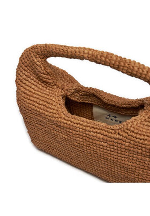 Manebi Torebka Halfmoon Bag V 2.2 DH Brązowy. Kolor: brązowy