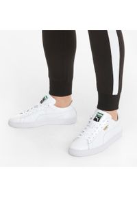 Buty do chodzenia męskie Puma Basket Classic Xxi M. Okazja: na co dzień. Kolor: biały. Materiał: materiał, skóra, tkanina, syntetyk. Sport: turystyka piesza