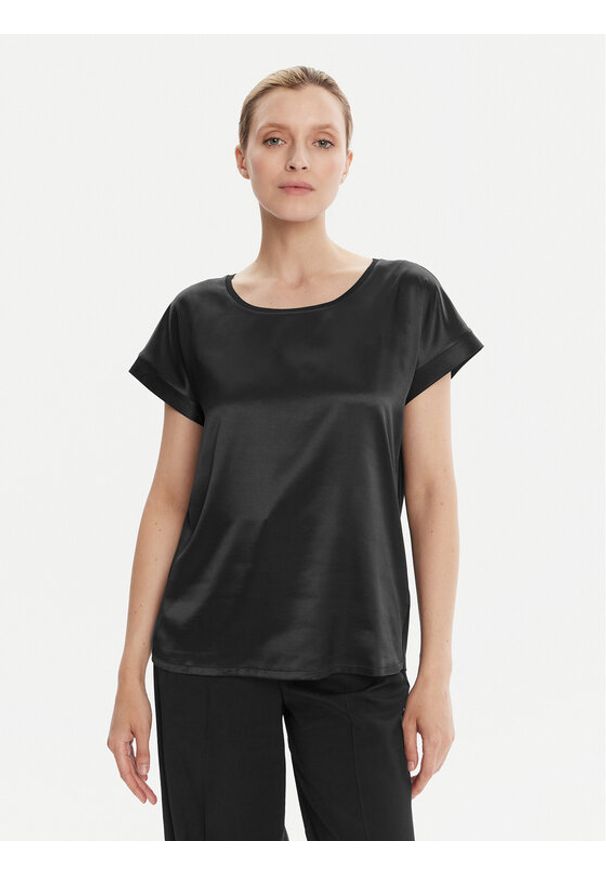 JOOP! Bluzka 30044802 Czarny Regular Fit. Kolor: czarny. Materiał: satyna