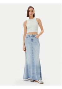 Guess Top V3GP19 K8RT2 Écru Slim Fit. Materiał: wiskoza #5