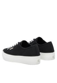 Calvin Klein Jeans Tenisówki Vulc Flatform Ctn Logo Tag YW0YW01838 Czarny. Kolor: czarny. Materiał: materiał #3