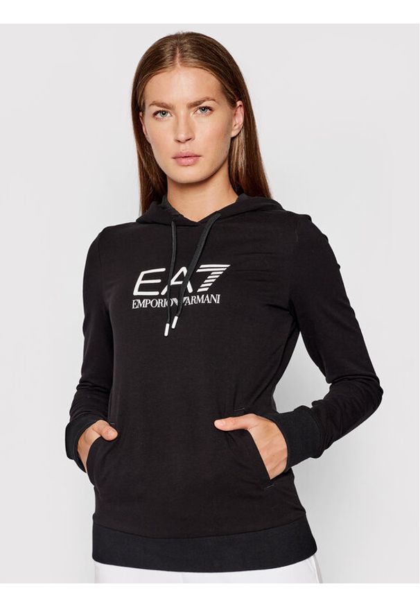 EA7 Emporio Armani Bluza 8NTM36 TJCQZ 1200 Czarny Regular Fit. Kolor: czarny. Materiał: bawełna
