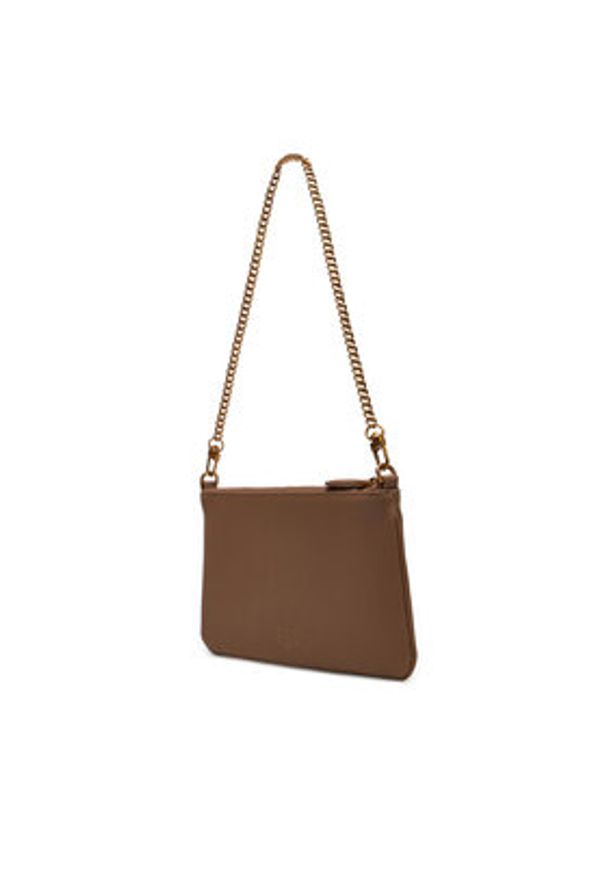Pinko - PINKO Torebka Horizontal Flat AI 24-25- PCPL 102747 A0F1 Brązowy. Kolor: brązowy. Materiał: skórzane