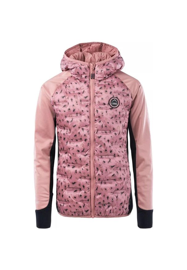 Kurtka softshell dziewczęca Elbrus Emini. Kolor: czarny, różowy, wielokolorowy. Materiał: softshell