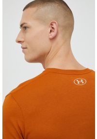 Under Armour t-shirt męski kolor pomarańczowy. Kolor: pomarańczowy. Materiał: dzianina. Wzór: nadruk #3
