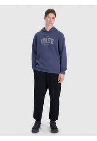 4f - 4F Bluza dresowa nierozpinana z kapturem męska - szara XL. Okazja: na co dzień. Typ kołnierza: kaptur. Kolor: szary. Materiał: dresówka. Wzór: napisy, nadruk, gładki, ze splotem. Styl: casual, sportowy #2