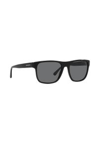 Emporio Armani okulary przeciwsłoneczne męskie kolor czarny. Kolor: czarny