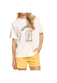 Koszulka turystyczna damska Roxy Moonlight Sunset. Kolor: biały. Materiał: bawełna #1