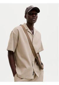 Jack & Jones Koszula Global 12295551 Beżowy Relaxed Fit. Kolor: beżowy. Materiał: bawełna #4