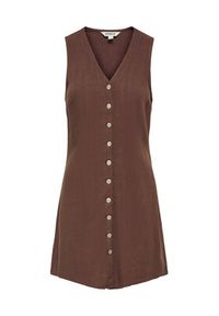 only - ONLY Sukienka codzienna Siesta 15357797 Brązowy ciemny Regular Fit. Okazja: na co dzień. Kolor: brązowy. Materiał: wiskoza. Typ sukienki: proste. Styl: casual #3