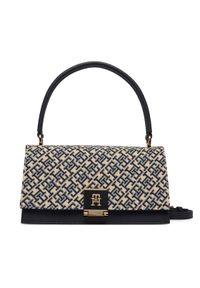 TOMMY HILFIGER - Tommy Hilfiger Torebka Th Her Med Crossover Jacqu AW0AW18638 Granatowy. Kolor: niebieski. Materiał: skórzane #1