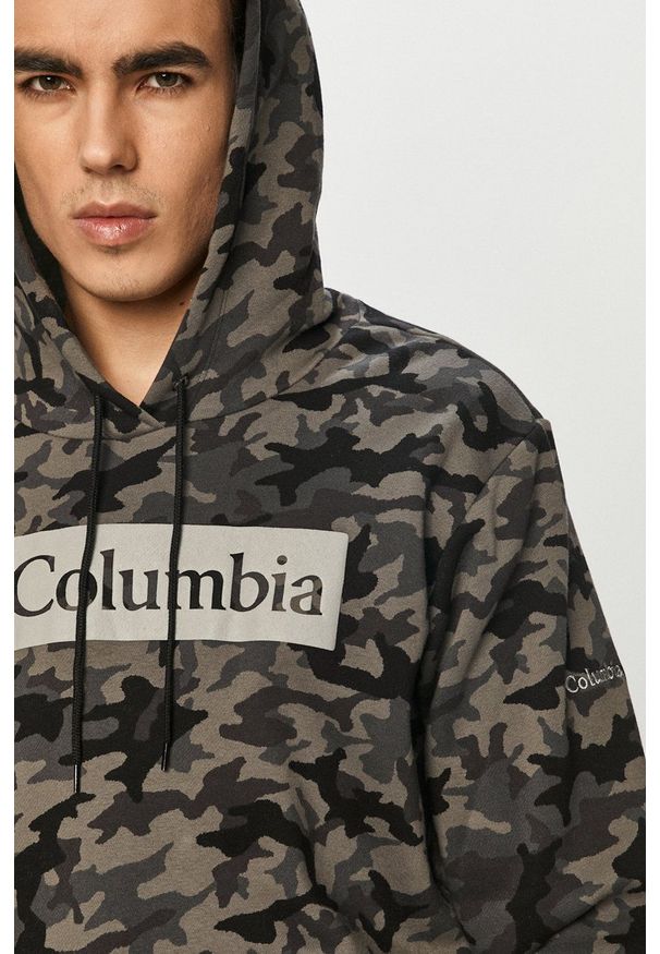 columbia - Columbia - Bluza. Okazja: na co dzień. Typ kołnierza: kaptur. Kolor: czarny. Materiał: dzianina. Styl: casual