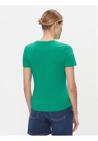 TOMMY HILFIGER - Tommy Hilfiger T-Shirt Flag Script WW0WW41761 Zielony Slim Fit. Kolor: zielony. Materiał: bawełna
