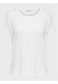 only - ONLY T-Shirt Moster 15106662 Biały Loose Fit. Kolor: biały. Materiał: wiskoza