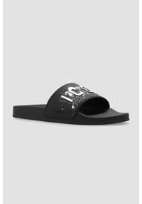 DSQUARED2 Czarne klapki Slide Sandals. Kolor: czarny. Materiał: guma #1