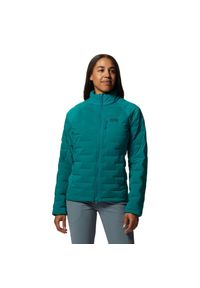 MOUNTAIN HARDWEAR - Damska kurtka turystyczna Mountain Hardwear Stretchdown. Kolor: zielony. Sezon: zima. Sport: turystyka piesza #1