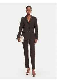 Marella Spodnie materiałowe Amico2 2625136291 Brązowy ciemny Straight Fit. Kolor: brązowy. Materiał: syntetyk #2