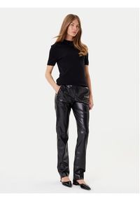 Marella Spodnie z imitacji skóry Teodora 2523786011 Czarny Slim Fit. Kolor: czarny. Materiał: skóra #5