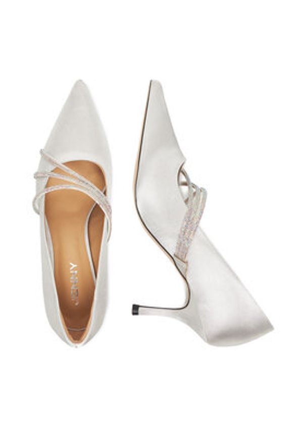 Jenny - JENNY Szpilki CEO-6V9221-9 Biały. Kolor: biały. Materiał: materiał. Obcas: na szpilce