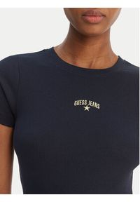 Guess Jeans T-Shirt W6GPZ3 KA0H1 Granatowy Slim Fit. Kolor: niebieski. Materiał: bawełna #5