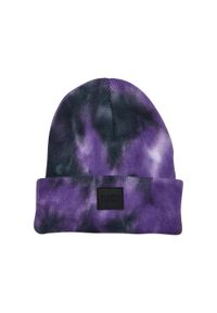 Urban Classics - Czapka Dziecięca Tie Dye Beanie. Kolor: fioletowy, wielokolorowy, szary