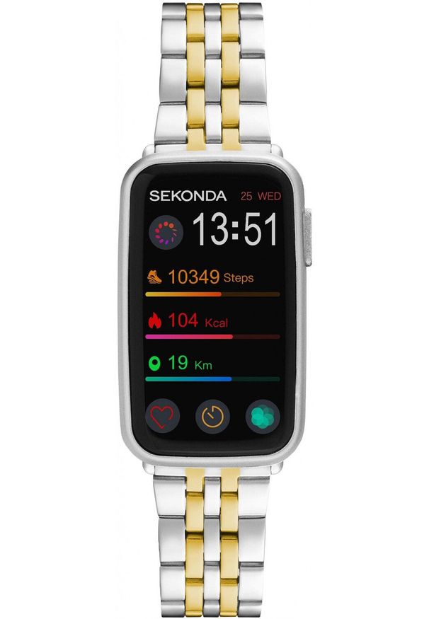 Smartwatch męski Sekonda 30280 srebrny bransoleta. Rodzaj zegarka: smartwatch. Kolor: srebrny