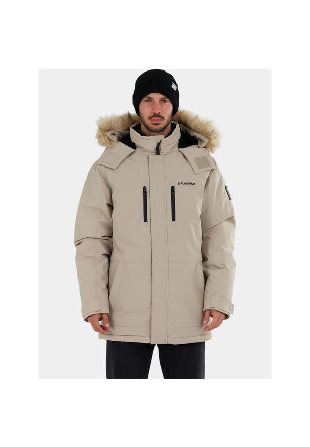 FUNDANGO - Kurtka Zimowa Męska Fundango Spirit. Kolor: beżowy. Materiał: puch. Sezon: zima. Sport: turystyka piesza