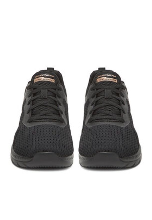 skechers - Skechers Sneakersy BOUNTIFUL 12607 BKRG Czarny. Kolor: czarny. Materiał: materiał