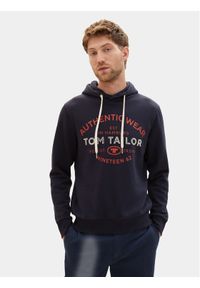 Tom Tailor Bluza 1038744 Granatowy Regular Fit. Kolor: niebieski. Materiał: bawełna