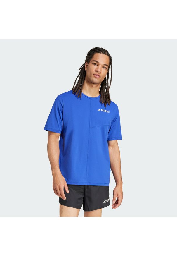 Adidas - Koszulka Terrex Multi Climacool. Kolor: niebieski. Technologia: ClimaCool (Adidas). Sport: turystyka piesza