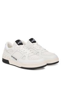Love Moschino - LOVE MOSCHINO Sneakersy JA15084G1OIKB10A Biały. Kolor: biały. Materiał: skóra #5