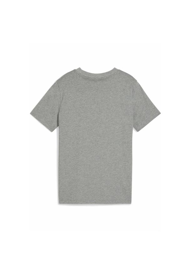 Puma - Młodzieżowa koszulka ESS z logo No. 1 PUMA Medium Gray Heather. Kolor: szary. Materiał: guma. Wzór: nadruk