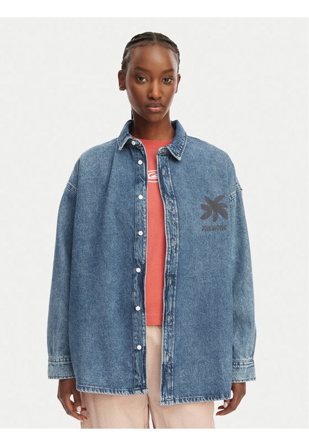 Quiksilver Koszula jeansowa Rahmat EQWWT03150 Niebieski Regular Fit. Kolor: niebieski. Materiał: bawełna