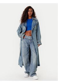 Hugo - HUGO Trencz Garena 50541545 Niebieski Oversize. Kolor: niebieski. Materiał: jeans